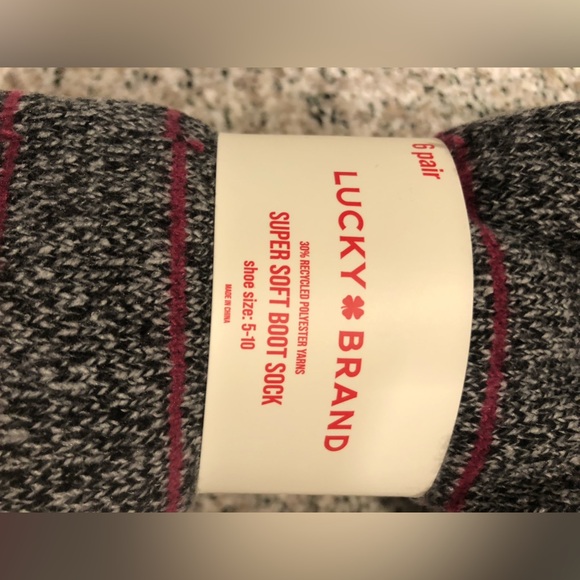 Lucky Brand Women's 6-Pair Shoe Size: 5-10 Super Soft Yarn Cozy Boot Socks- NWT - Picture 15 of 15